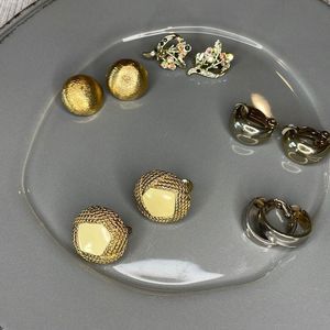 VINTAGE clip on earrings, lot of 5 pair
